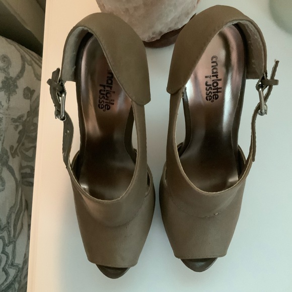 Bootie Peep Toe Platform Heels - Picture 6 of 7